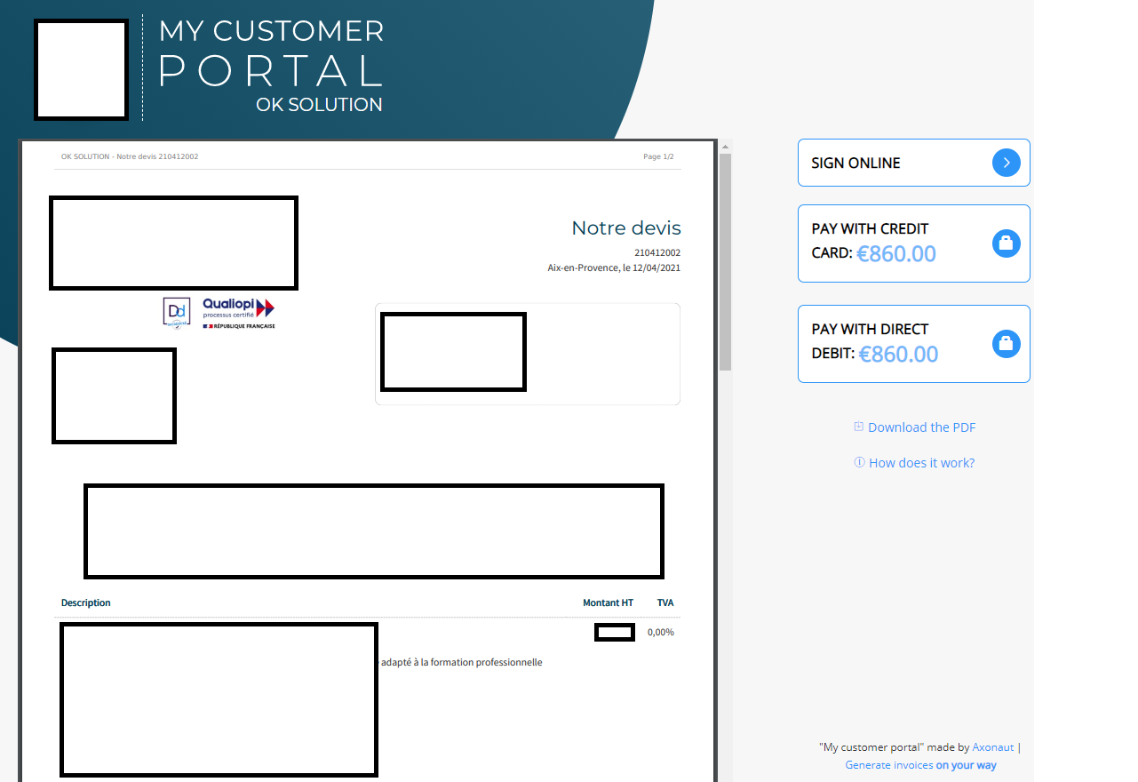 The Axonaut Customer Portal How does it work? Axonaut Help Center